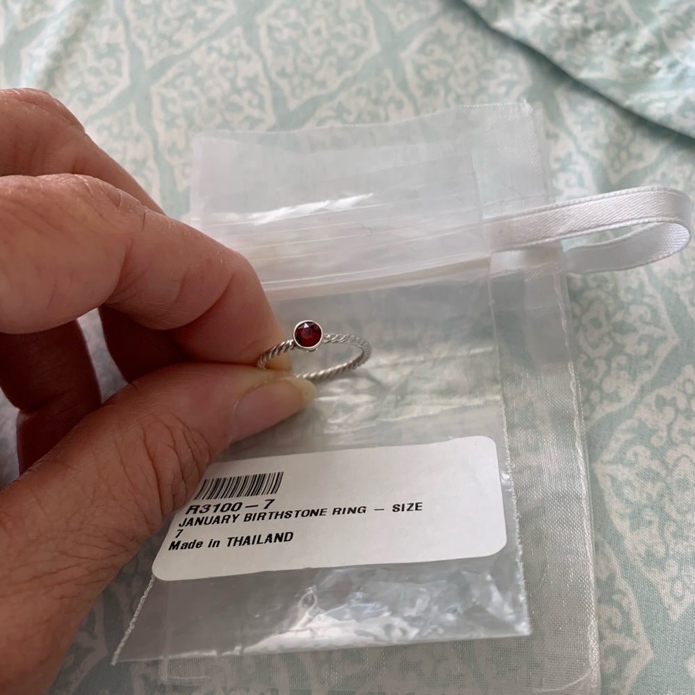 Touchstone Crystal January Birthstone Ring